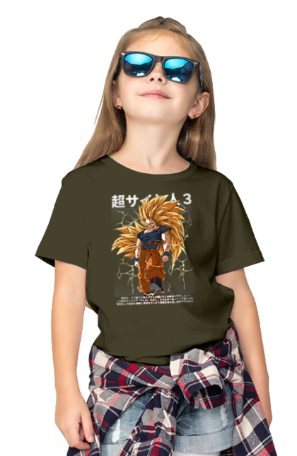 Children's t-shirt with prints Dragon Ball. Anime, dragon ball, goku, manga, tv series, vegeta. 2070702