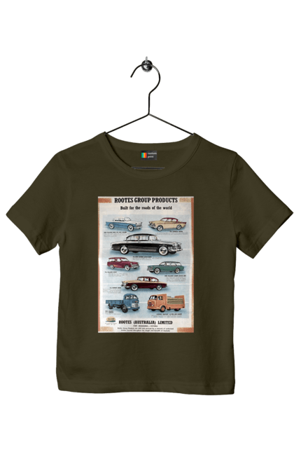 Футболка дитяча з принтом "Аутомобільйо". Rootes, rootes (australia) limited, rootes group, rootes group products. 2070702