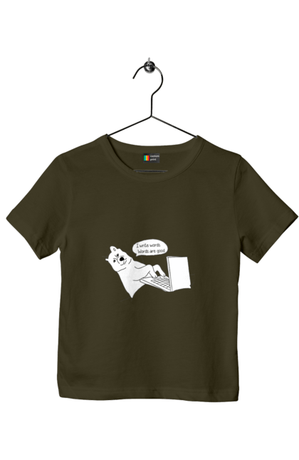 Футболка дитяча з принтом "Собака програміст". Angular, c, css, html, it, javascript, jquery, php, python, react, svelt, vue, айтишник, айті, гумор, код, кодувати, прогер, програміст, програмісти, ти ж, ти ж програміст, тиж програміст. 2070702