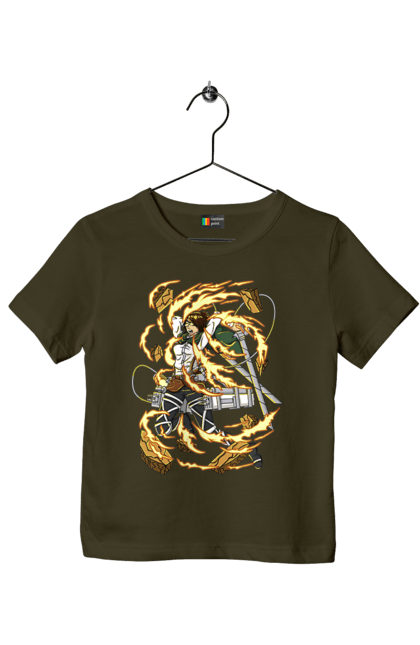 Children's t-shirt with prints Attack On Titan Hange Zoe. Anime, attack on titan, hange zoe, hanji zoe, manga, reconnaissance corps. 2070702