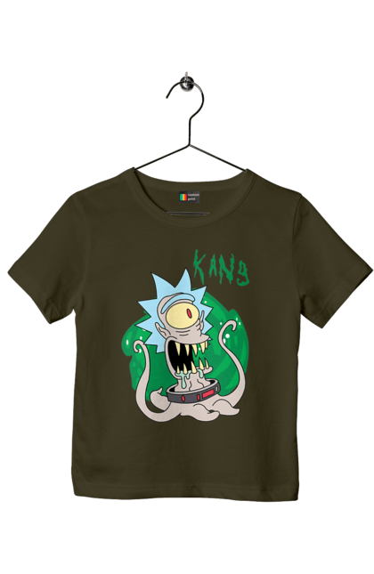 Футболка дитяча з принтом "Рік та Морті". Rick and morty, мультфільм, наукова фантастика, пригоди, рік, рік і морті, трагікомедія, чорний гумор. 2070702