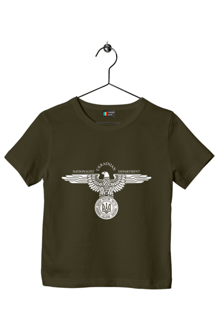 Футболка дитяча з принтом "Орел і Тризуб". Герб, герб україни, орел, патріотичне, україна, українська символіка, українське. 2070702