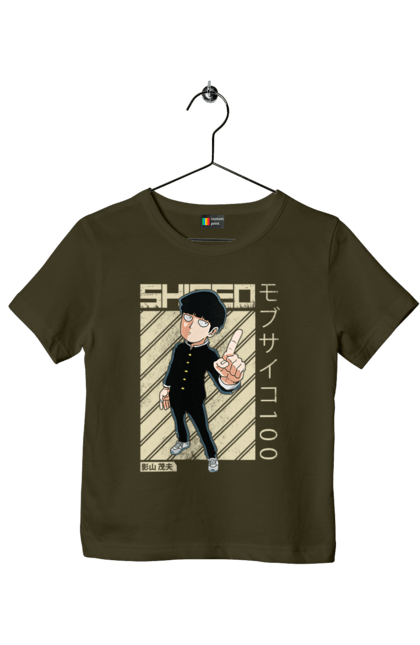 Children's t-shirt with prints Mob Psycho 100. Anime, manga, mob, mob psycho 100, shigeo kageyama. 2070702