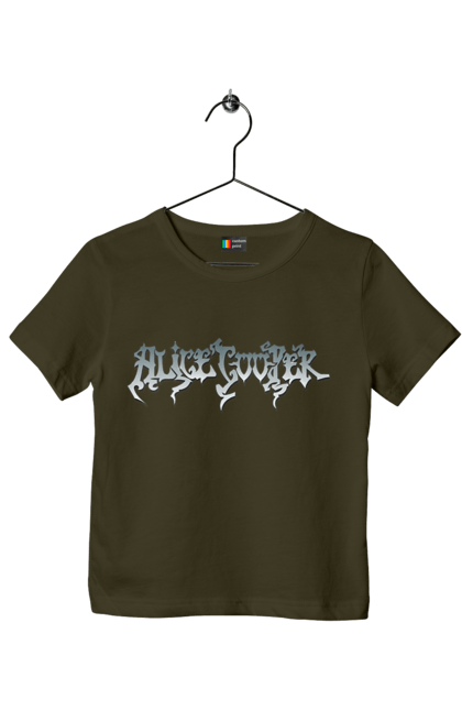 Children's t-shirt with prints Alice Cooper. Actor, alice cooper, hard rock, heavy metal, musician, rock, rock musician. 2070702