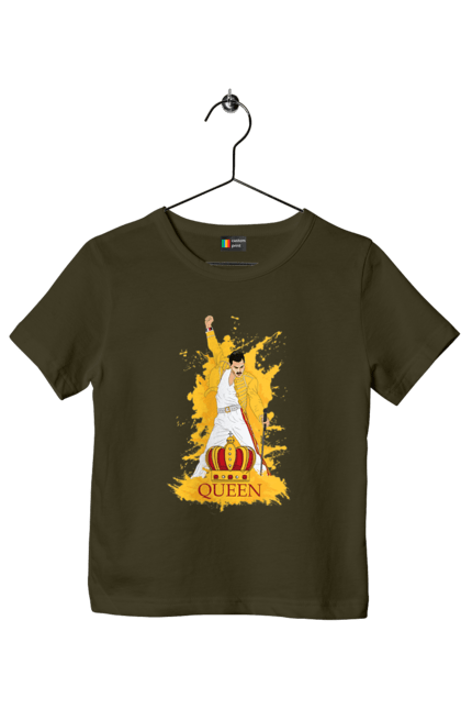 Children's t-shirt with prints Freddie Mercury. Freddie mercury, lettering, music, queen, rock, rock band. 2070702