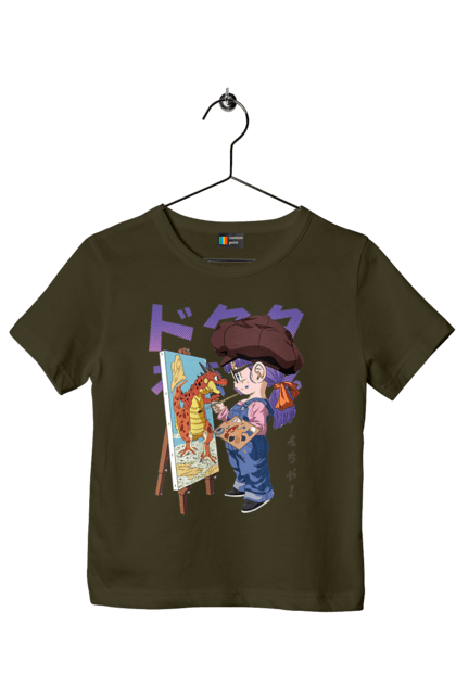 Children's t-shirt with prints Dr. Slump Arale. Android, anime, arale, arale norimaki, doctor slump, dr. slump, girl, manga, schoolgirl. 2070702