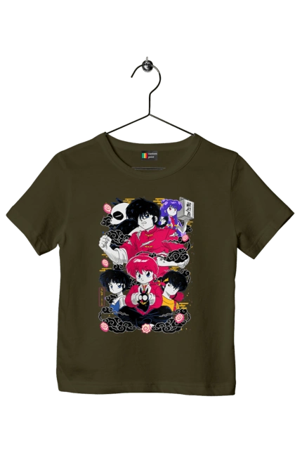 Children's t-shirt with prints Ranma 1/2. Action movie, anime, comedy, manga, mystic, ranma, romance, shampoo. 2070702