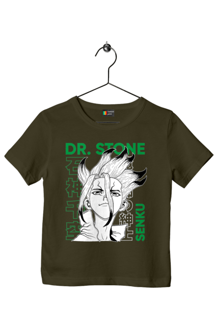 Футболка детская с принтом Dr. Stone Сэнку. Dr. stone, ishigami, senku, senku ishigami, аниме, доктор стоун, исигами, исигами сэнку, манга, сэнку. 2070702