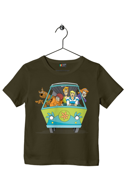 Футболка дитяча з принтом "Скубі Ду, Машина". Авто, мультик, скубі ду, собака. 2070702
