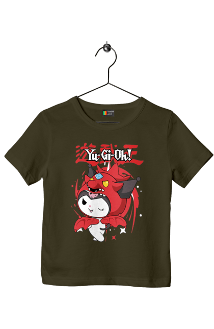 Children's t-shirt with prints Yu Gi Oh! Kuromi. Anime, character, hello kitty, kuromi, my melody, sanrio, yu gi oh, yugio. 2070702