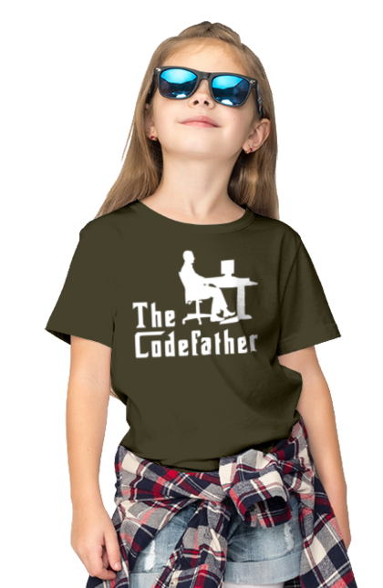 Футболка дитяча з принтом "Батько коду". Айті, айтішник, батько коду, для айтішника, для програміста, подарунок айтішнику, подарунок програмісту, програміст, розробник. 2070702