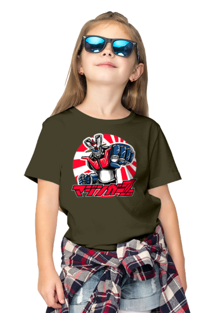 Children's t-shirt with prints Mazinger Z Grendizer. Anime, goldorak, goldrake, grendizer, manga, mazinger z, mecha, robots. 2070702