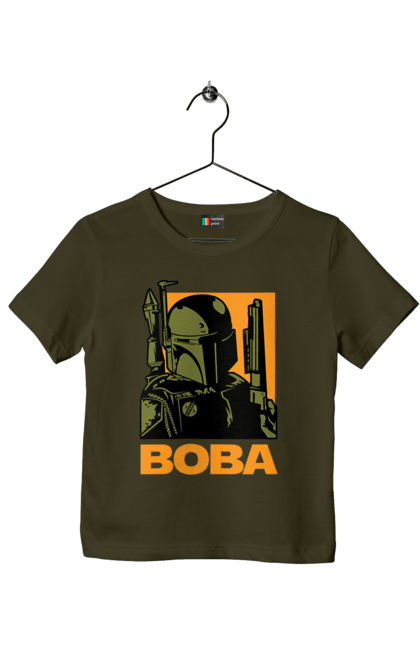 Children's t-shirt with prints Boba. Bob fett, boba fett, clone, head hunter, star wars. 2070702