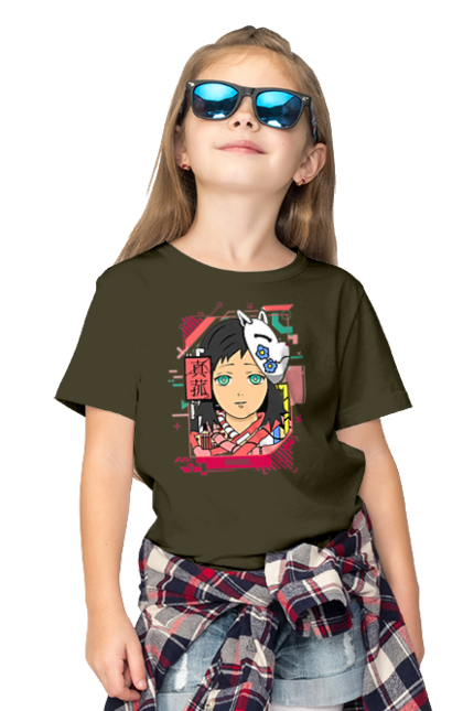 Children's t-shirt with prints Demon Slayer Makomo. Anime, demon slayer, kimetsu no yaiba, makomo, manga, serial. 2070702