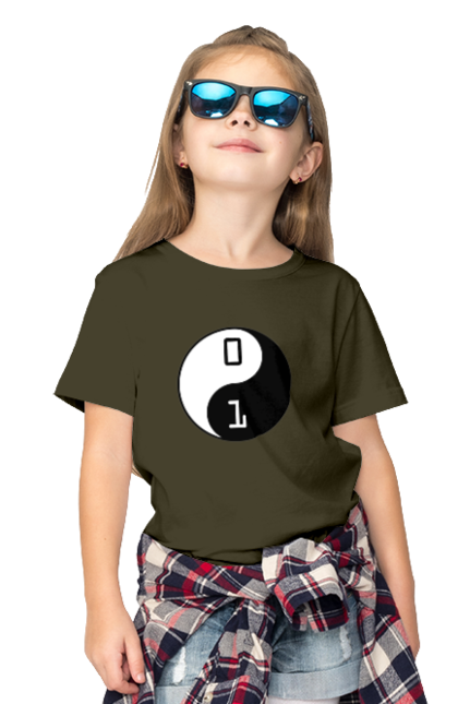 Футболка дитяча з принтом "Інь Янь". Angular, c, css, html, it, javascript, jquery, php, python, react, svelt, vue, айтишник, айті, гумор, код, кодувати, прогер, програміст, програмісти, ти ж, ти ж програміст, тиж програміст. 2070702