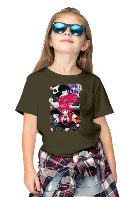 Children's t-shirt with prints Ranma 1/2. Action movie, anime, comedy, manga, mystic, ranma, romance, shampoo. 2070702