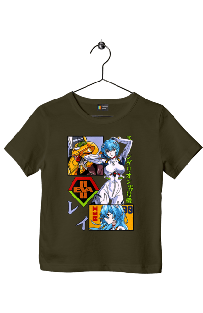 Children's t-shirt with prints Evangelion Rei. Anime, evangelion, eve, kaoru, manga, rei ayanami, shinji. 2070702