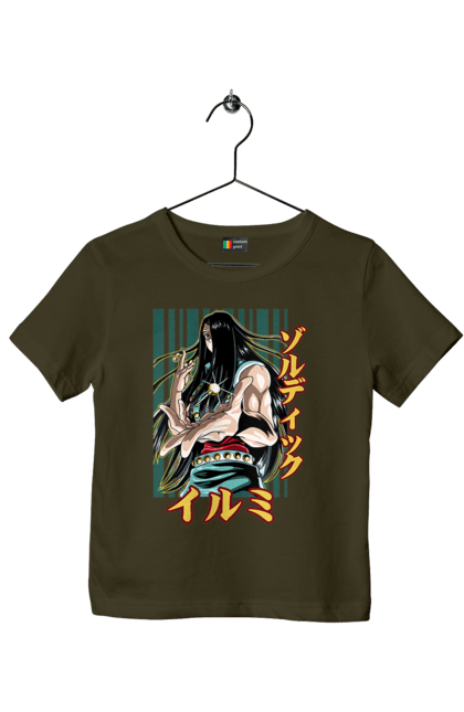 Children's t-shirt with prints Hunter × Hunter Illumi Zoldyck. Anime, hunter, hunter × hunter, hunter hunter, illumi, illumi zoldyck, manga, zoldyck. 2070702