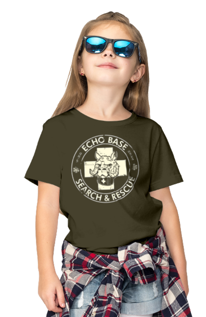 Children's t-shirt with prints Echo Base Search & Rescue. Echo base, film, movies, sci-fi, star wars, tauntaun. 2070702