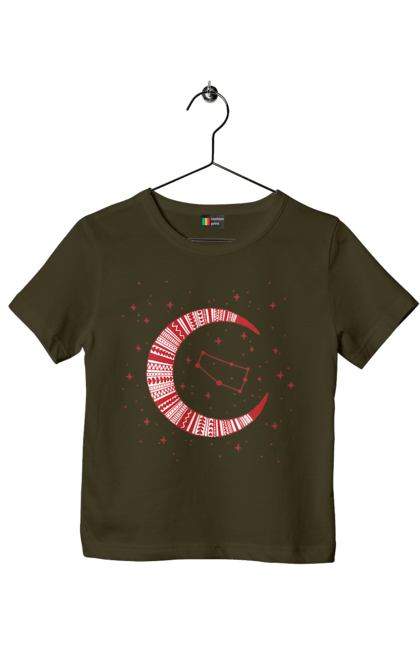 Children's t-shirt with prints Gemini. Constellation, gemini, horoscope, sign, twins, zodiac, zodiac sign. 2070702