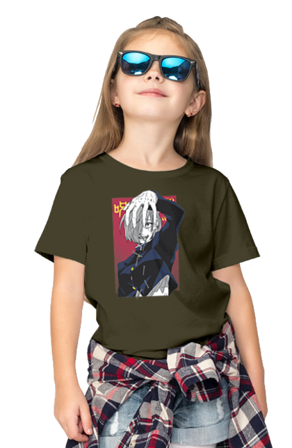 Children's t-shirt with prints Jujutsu Kaisen Nobara. Anime, dark fantasy, jujutsu kaisen, magic battle, manga, mystic, nobara, nobara kugisaki. 2070702