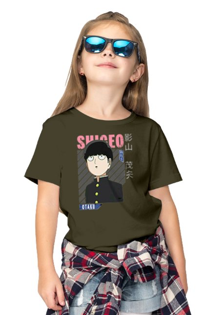 Children's t-shirt with prints Mob Psycho 100. Anime, manga, mob, mob psycho 100, shigeo kageyama. 2070702