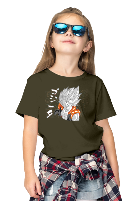 Children's t-shirt with prints Dragon Ball Gogeta. Anime, dragon ball, gogeta, goku, manga, tv series. 2070702