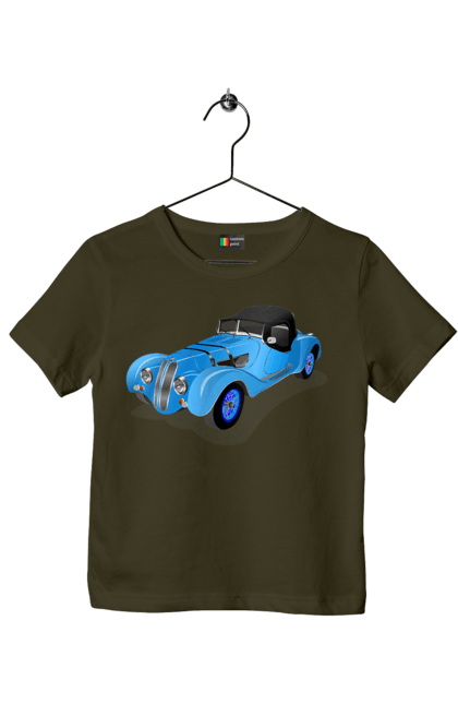 Футболка дитяча з принтом "Автомобіль". Авто, автомобиль, класика, старовинна машина, старовинний. 2070702