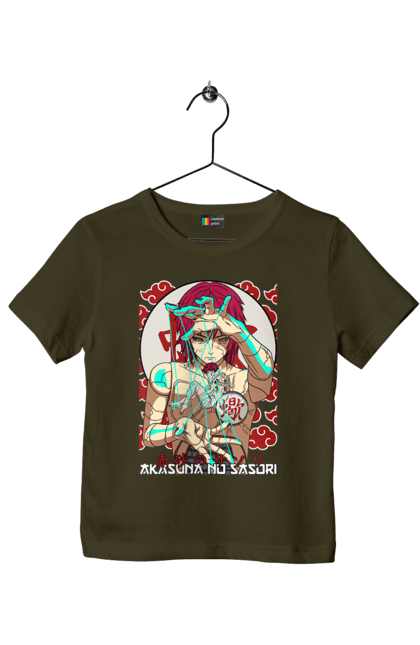 Children's t-shirt with prints Naruto Sasori. Anime, character, manga, naruto, ninja, sasori, tv series. 2070702