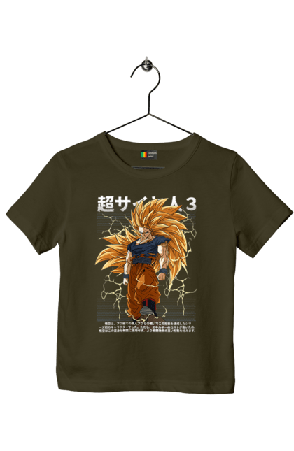 Children's t-shirt with prints Dragon Ball. Anime, dragon ball, goku, manga, tv series, vegeta. 2070702