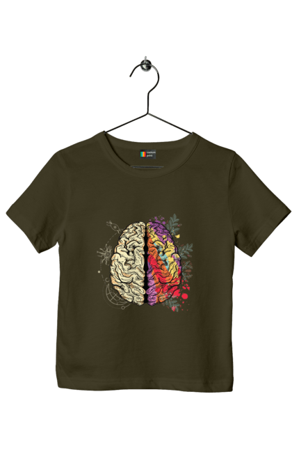 Футболка дитяча з принтом "Творчість та логіка". Бінарний, біткоїн, біткойн, валюта, гроші, крипто, наука, програміст, программист, творчество, техно, хакер, художник, цветной. 2070702