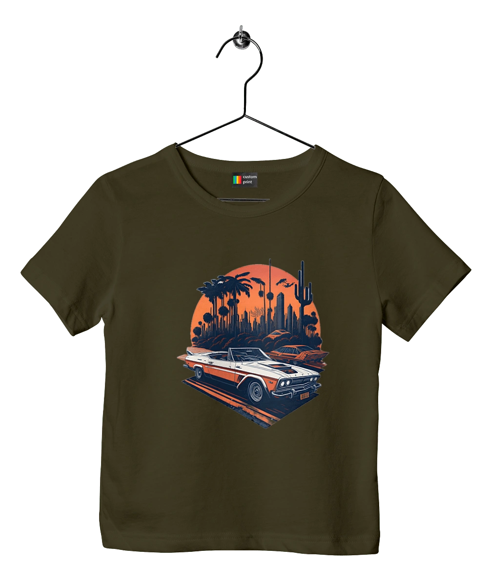 Beautiful car at sunset