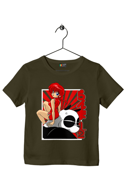 Children's t-shirt with prints Ranma 1/2. Action movie, anime, comedy, manga, mystic, ranma, romance, shampoo. 2070702