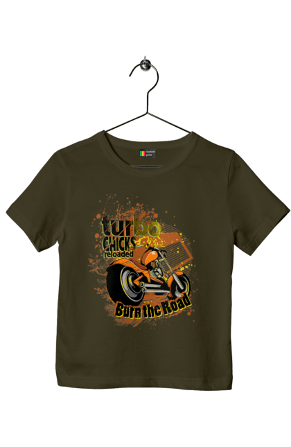 Футболка дитяча з принтом "Мопед Турбо". Їзда, мопед, швидкість. 2070702