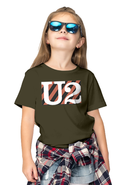 Children's t-shirt with prints Group U2. Alternative rock, dance rock, group, music, post-punk, rock, soft rock, tour. 2070702