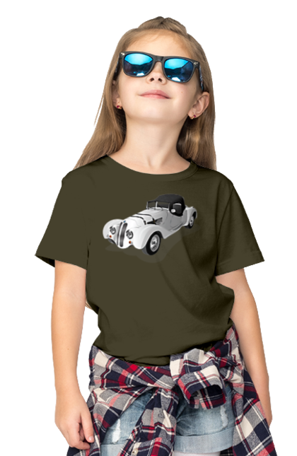 Children's t-shirt with prints Car. Auto, car, classic, old, old machine. 2070702