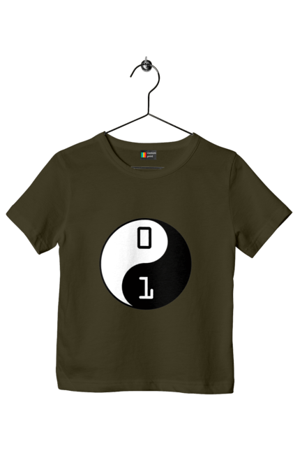 Футболка дитяча з принтом "Інь Янь". Angular, c, css, html, it, javascript, jquery, php, python, react, svelt, vue, айтишник, айті, гумор, код, кодувати, прогер, програміст, програмісти, ти ж, ти ж програміст, тиж програміст. 2070702