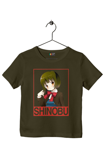 Children's t-shirt with prints Kiniro Mosaic Shinobu Omiya. Anime, gold mosaic, kiniro mosaic, kinmoza, manga, shinobu, shinobu omiya. 2070702