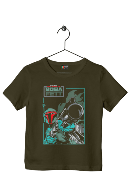 Children's t-shirt with prints Boba Fett. Bob fett, boba fett, clone, head hunter, star wars. 2070702