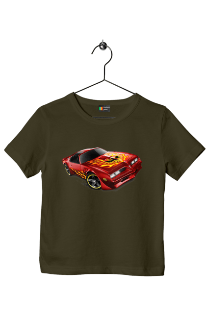Футболка дитяча з принтом "Машина червона, швидкісна". Їзда, колеса, машина, швидкість. 2070702
