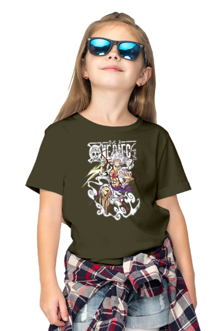 Children's t-shirt with prints One Piece Luffy. Anime, luffy, manga, monkey de luffy, one piece, pirates. 2070702