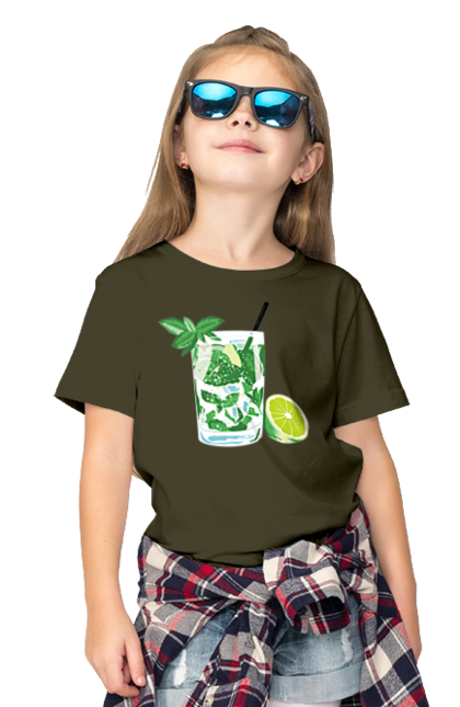 Футболка дитяча з принтом "Напій Мохіто І Лимон". Лимон, мохіто, напій. 2070702