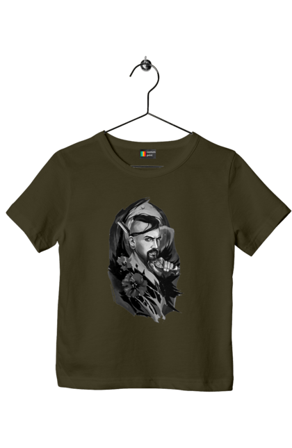 Children's t-shirt with prints Cossack. Cossack, forelock, good ukrainian, pistol, tickets, vusa. 2070702