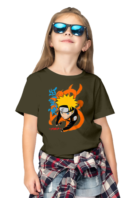 Children's t-shirt with prints Naruto. Anime, character, manga, naruto, ninja, tv series. 2070702