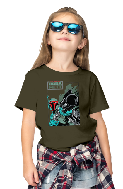 Children's t-shirt with prints Boba Fett. Bob fett, boba fett, clone, head hunter, star wars. 2070702