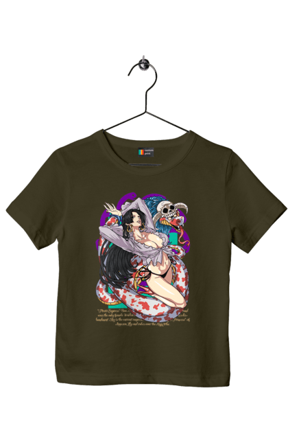 Children's t-shirt with prints One Piece Boa Hancock. Anime, boa hancock, manga, one piece, pirate empress, straw hat pirates. 2070702