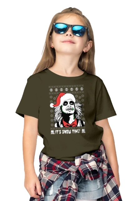 Children's t-shirt with prints Beetlejuice. Beetlejuice, comedy, ghost, horror, movie, tim burton, warner bros. 2070702