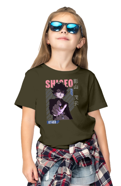 Children's t-shirt with prints Mob Psycho 100. Anime, manga, mob, mob psycho 100, shigeo kageyama. 2070702