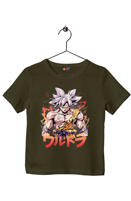 Children's t-shirt with prints Dragon Ball Son Goku. Anime, dragon ball, goku, manga, son goku, tv series. 2070702