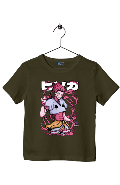 Children's t-shirt with prints Hunter x Hunter Hisoka. Anime, antagonist, character, hisoka, hunter x hunter, manga. 2070702